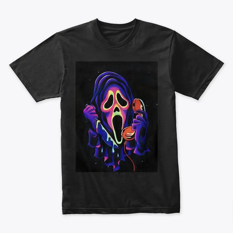 Neon Ghost Face