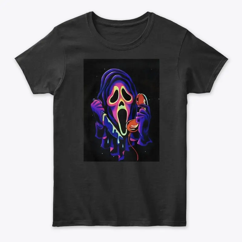 Neon Ghost Face